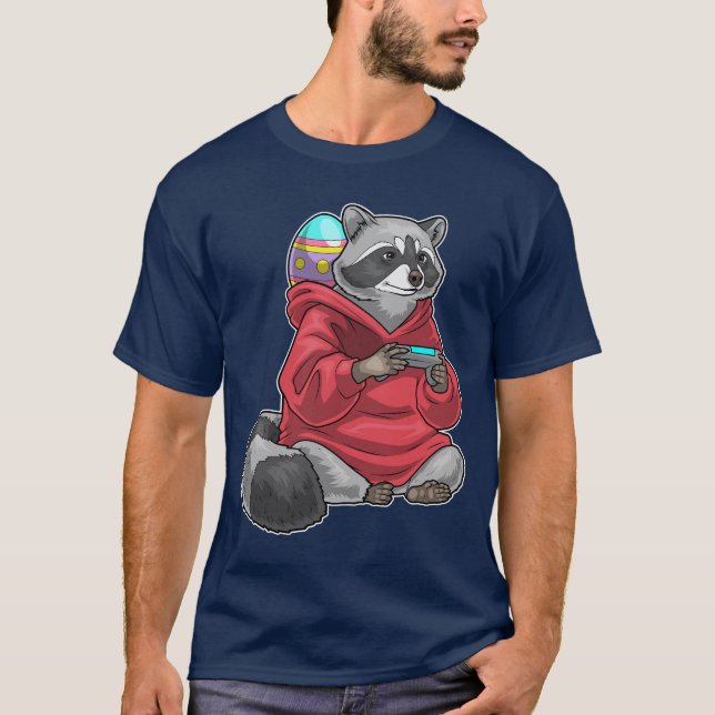 Camiseta Gamer da Páscoa Mapache (Frente)