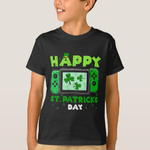 Camiseta Gamer de Dia de São Patrício Shamrock do Controlad