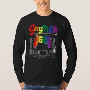 Camiseta Gamer de Orgulho gay de game de de lgbtq lésbica p