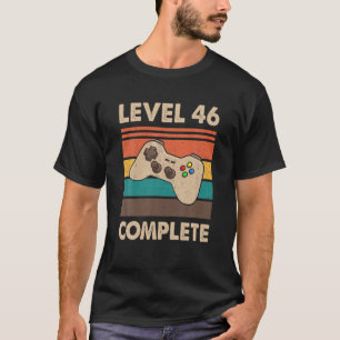 Camiseta Gamer De Vídeo Completo Do Nível 46 - 46º Anive