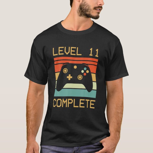Camiseta Gamer de vídeo completo nível 11 - 11 Wedding Aniv (Frente)
