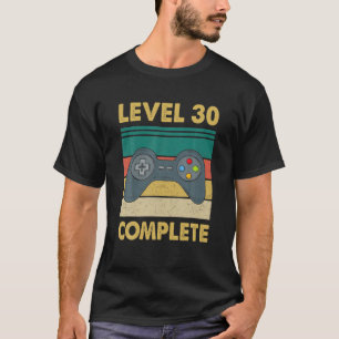 Camiseta Gamer de vídeo completo nível 30 - 30 Wedding Aniv
