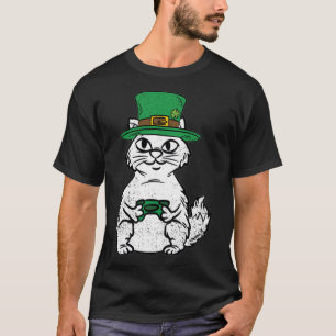Camiseta Gamer Dia de São Patrício Engraçado Controle de Ví
