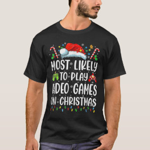 Camiseta Gamer Divertido Mais Propenso a Jogar Video Games