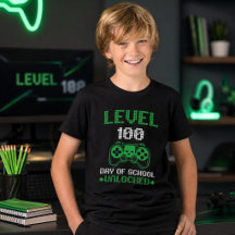 Camiseta Gamer do 100º Dia de Escola - Vídeo Game 