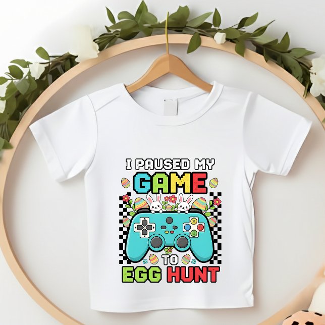Camiseta Gamer Easter Egg Hunt Kids Video Game Controller (Criador carregado)