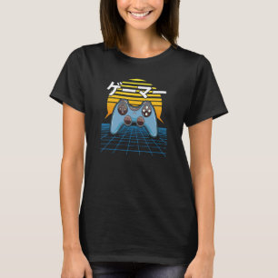 Camiseta GAMER Escrita Japonesa Jogo de Vídeo Retro Estilo