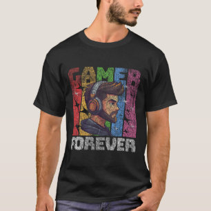 Camiseta Gamer Forever – Design de Perfil de Headset Colori