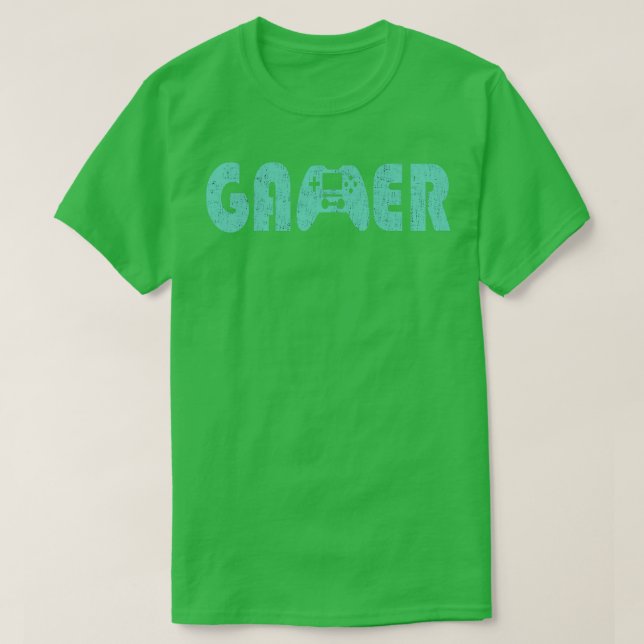 Camiseta Gamer Gamepad Green (Frente do Design)
