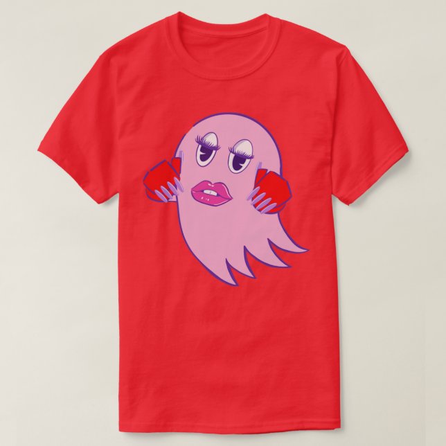 Camiseta Gamer Ghost Pink (Frente do Design)