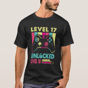Camiseta Gamer Girl 17 Anos - Jogo De Vídeo Nível 1