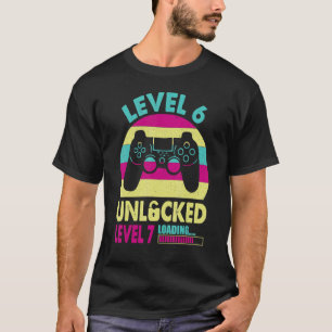 Camiseta Gamer Girl 6 Birthday For 6 Anos Old Level 6 Un