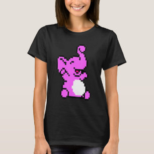 Camiseta Gamer Girl Cute Elephant 8 Bit Video Game Animal