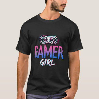 Camiseta Gamer Girl Cute Gaming Controller Design - Girl Ga