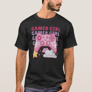 Camiseta Gamer Girl do Controlador de Jogos Pastel