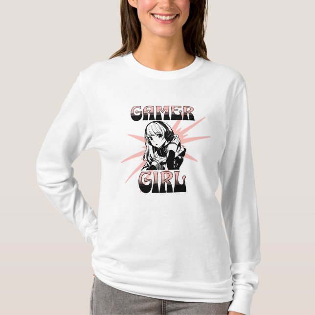 Camiseta Gamer Girl | Jogos (Frente)