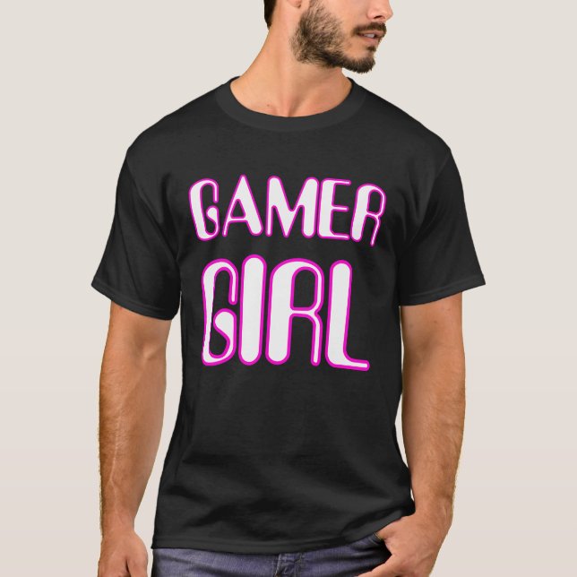 Camiseta Gamer Girl Nerd Girl Cute Gaming  Geek Nerd Outfit (Frente)