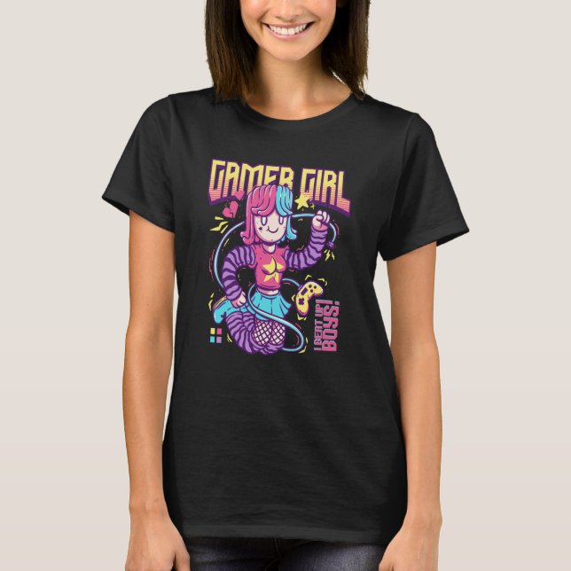 Camiseta Gamer Girl PC Gaming Video Game E girl Computer Ga (Frente)