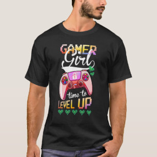 Camiseta Gamer Girl Time to Level Up (Tempo para nivelar o