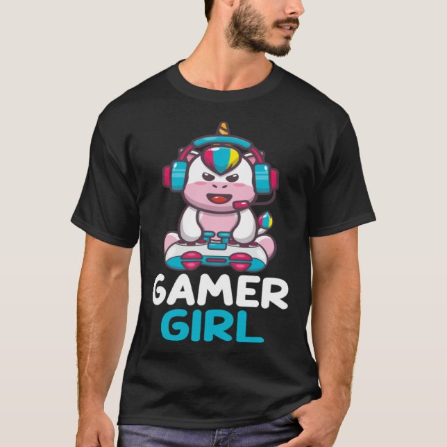Camiseta Gamer Girl Yes i'm a gamer girl try to keep up (Frente)