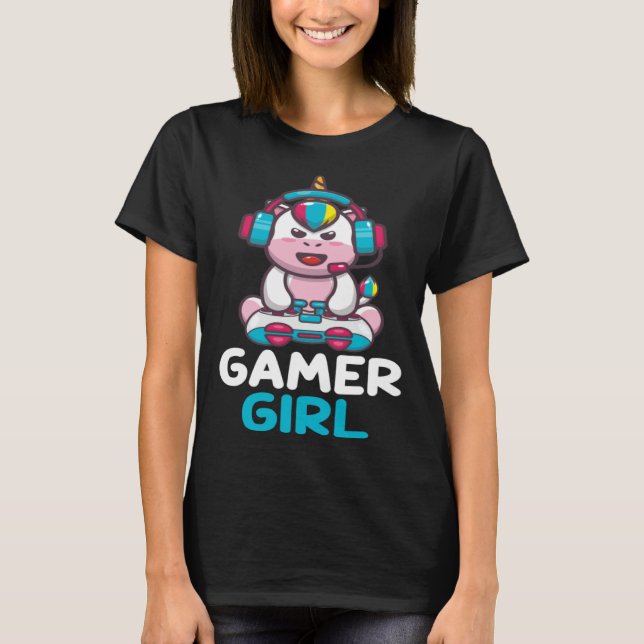 Camiseta Gamer Girl Yes i'm a gamer girl try to keep up (Frente)