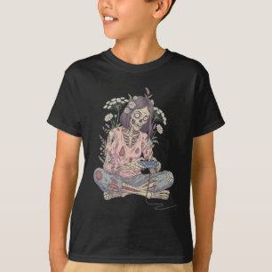 Camiseta Gamer Girl Zombie Cottagecore Morto