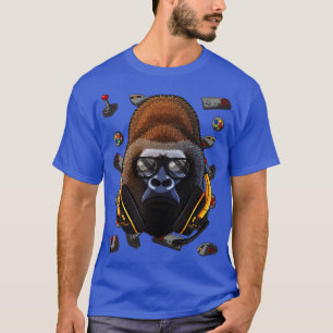 Camiseta Gamer Gorilla Jogos Jogadores De Vídeo Animal