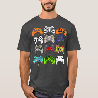 Camiseta Gamer Halloween Pumpkin Skeleton Zombie Gaming Con
