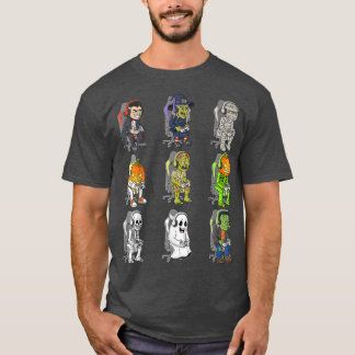 Camiseta Gamer Halloween Skeleton Vampire Jogo Mummy Boys