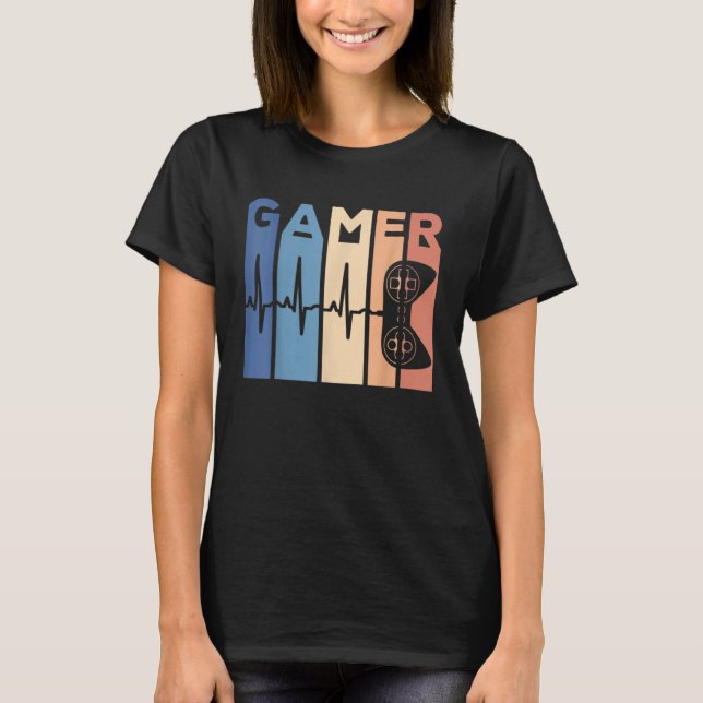 Camiseta Gamer Heartbeat  Video Game  3 (Frente)