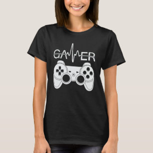 Camiseta Gamer Heartbeat Videos games Jogos Meninos