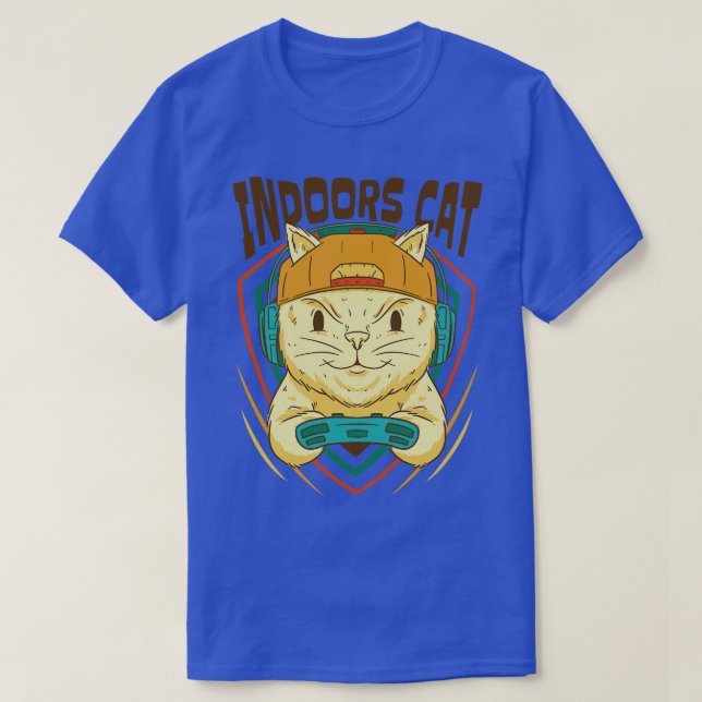 Camiseta Gamer Indoor Cat (Frente do Design)