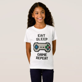 Camiseta Gamer Infantil – Comer Dormir Jogar Repet