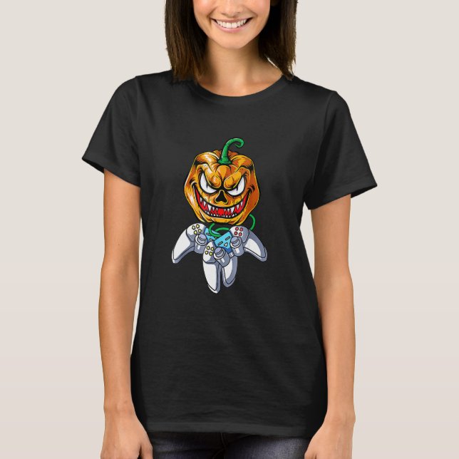 Camiseta Gamer Jackolantern Pumpkin Halloween Jack O Lanter (Frente)