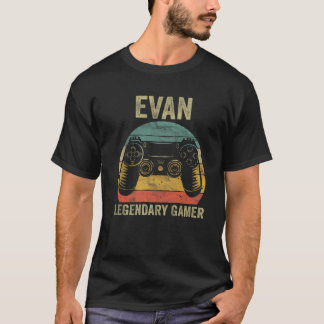 Camiseta Gamer Legendário Personalizado - Gamer Evan Name V