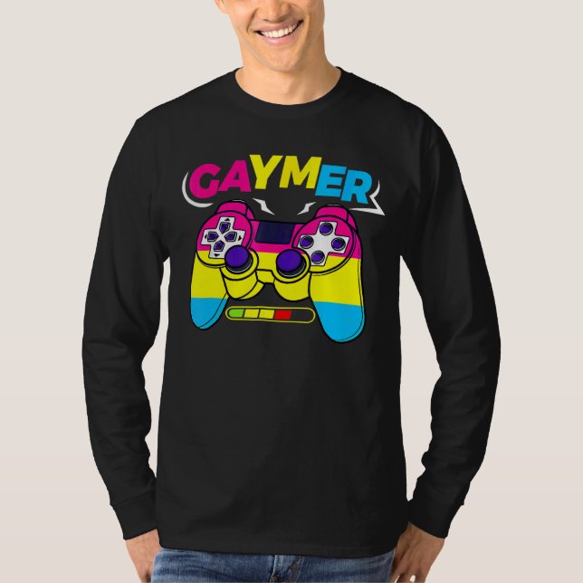 Camiseta Gamer Lgbt Pride Controller Vídeo Game Pansexual G (Frente)