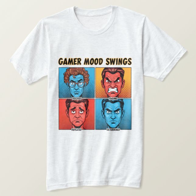 Camiseta Gamer mood swing funny T-Shirt (Frente do Design)
