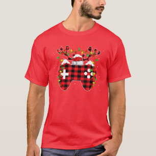 Camiseta Gamer Natal Pajama Video Game Controller Red P