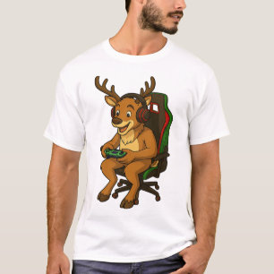 Camiseta Gamer Natal Rena Gaming Video Game Meninos Gi