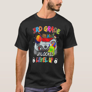 Camiseta Gamer Nível Desbloqueado De Terceiro Grau Voltar L
