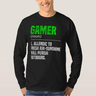 Camiseta Gamer Noute Definition Video Game Player Pc