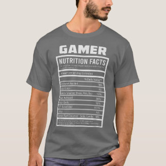 Camiseta Gamer Nutricional Fatos Legal Gamer Engraçado Gam