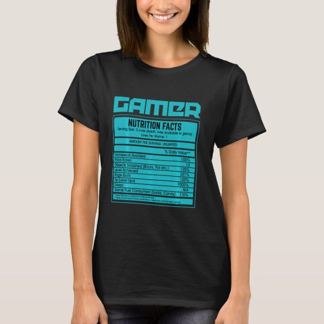 Camiseta Gamer Nutrition Faça Jogos (Frente)
