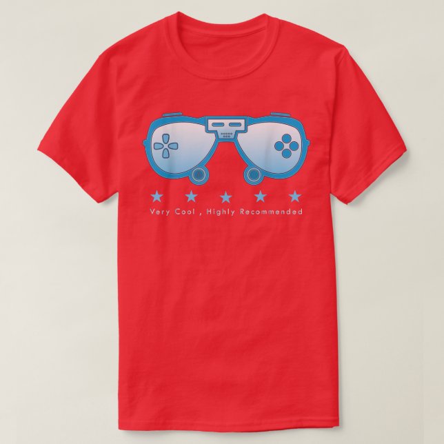 Camiseta Gamer Óculos escuros Vídeo Controle de jogos Amor (Frente do Design)