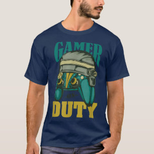 Camiseta Gamer On Duty Video games Jogador Roupa Engraçado 