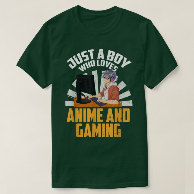 Camiseta Gamer Otaku Boys Vídeo Jogos Manga Kawaii Japão A (Frente do Design)