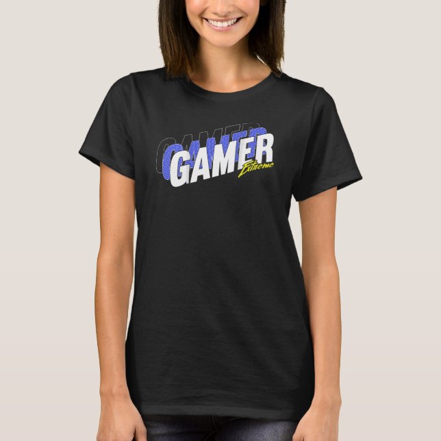 Camiseta Gamer Outfit Nerdy Study Gaming Backprint (Impress (Frente)