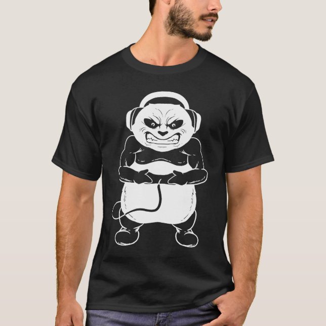 Camiseta Gamer Panda Funny Video Gaming  for Gamer Gaming (Frente)