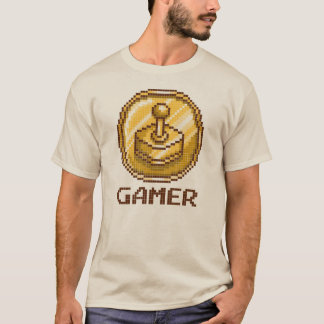 Camiseta Gamer Pixel Joystick Emblem - Retro Gaming