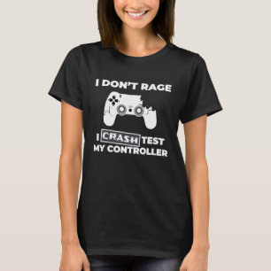 Camiseta Gamer Rage Irritado Controlador de Jogos de Vídeo
